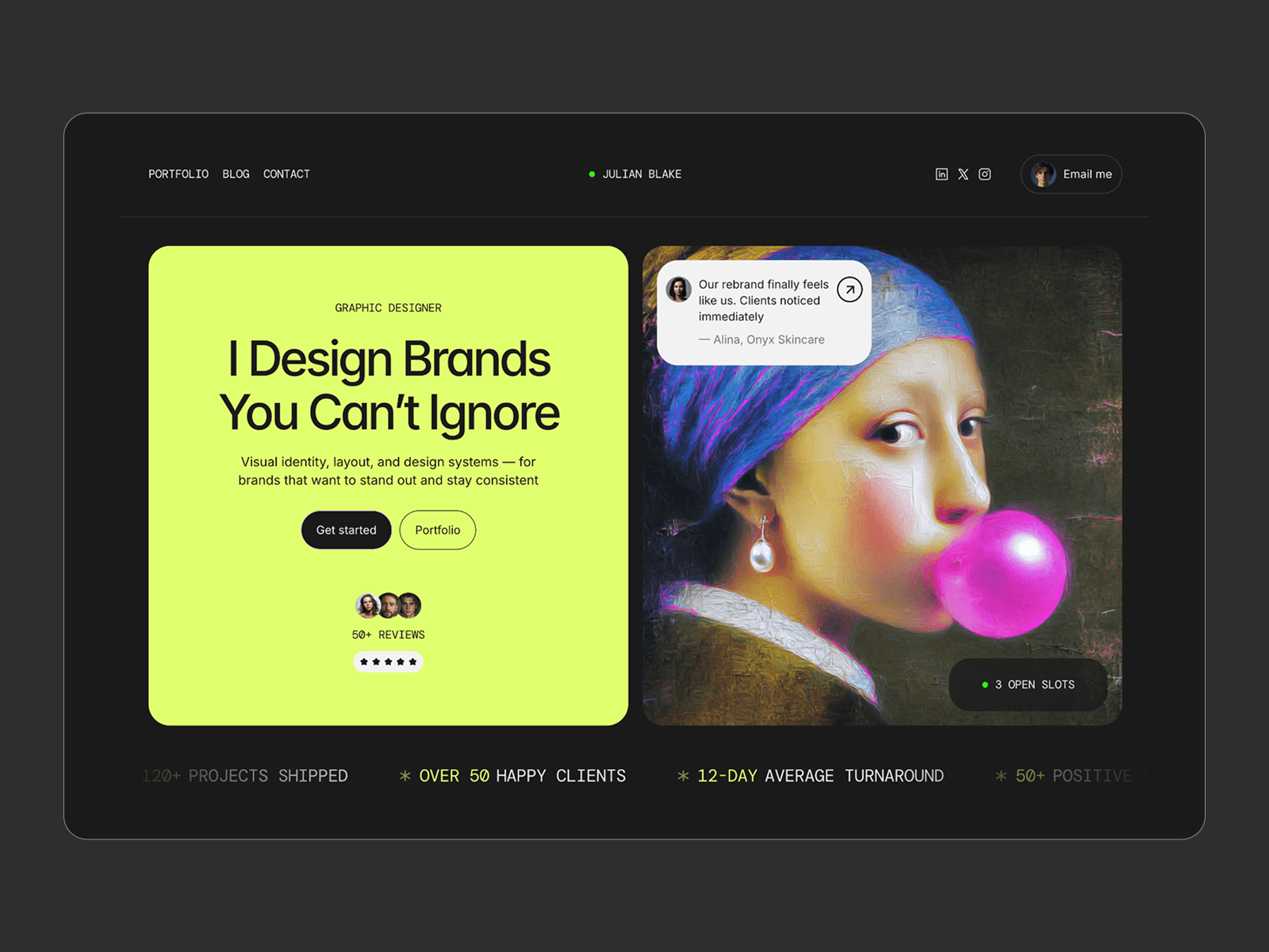 Creator Portfolio Website Template
