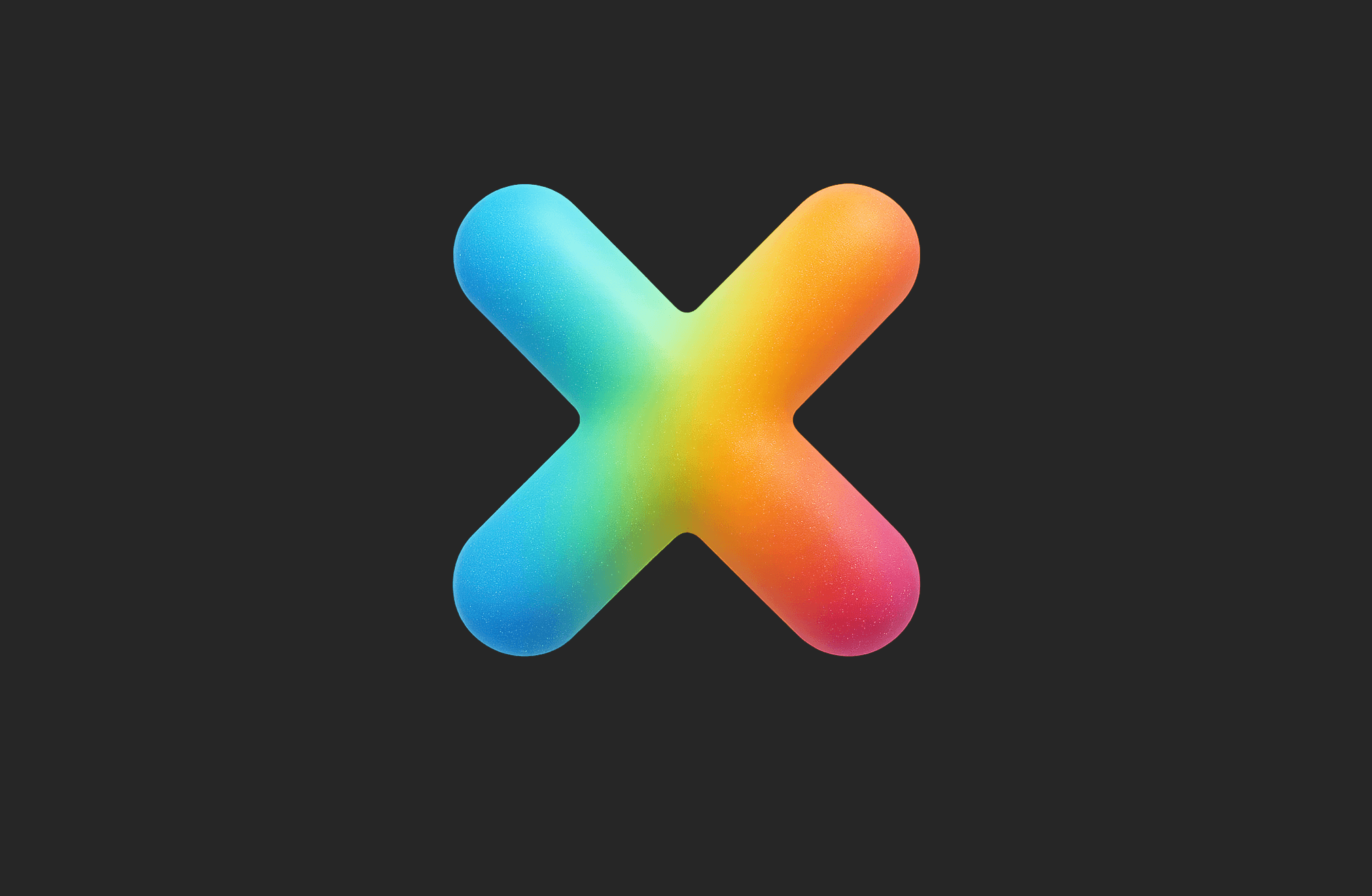 Rainbow gradient 3D cross