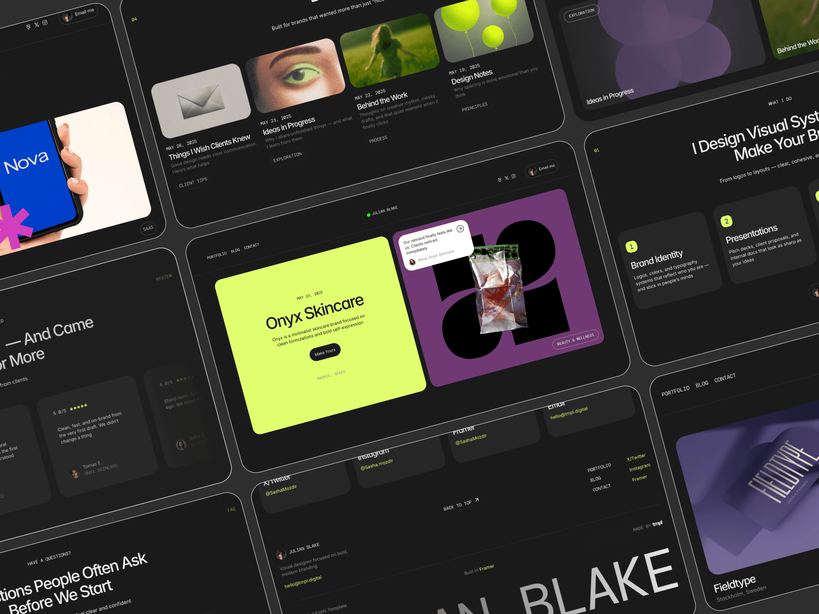 Creator Portfolio Website Template
